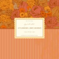 Vintage card with lush flowers N2