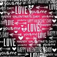 black background with red valentine heart and wishes text N5