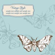 Vintage card with butterflies N4