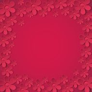 red valentine background with many flowers