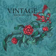 vintage decorative background with butterflies