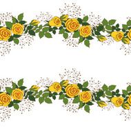 wreath of yellow roses
