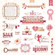Set of Valentines Day design elements N9