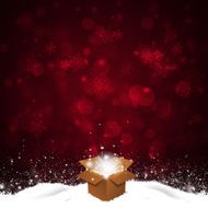 Magic Box on Red Background
