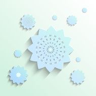 Cutout paper flowers in vector