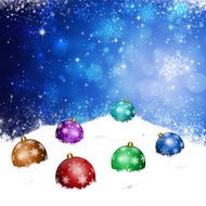 Xmas Balls on Snow Hill