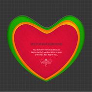 Paper cut heart frame N2