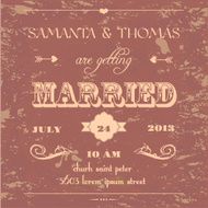 calligraphy wedding invitation card template