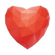 Red heart abstract isolated on a white backgrounds