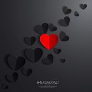 Paper heart Valentines day card Vector