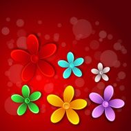 Abstract 3D flower card