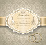 Vintage wedding invitation 8 N2