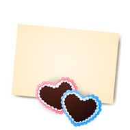 Vector Background with Gingerbread Hearts
