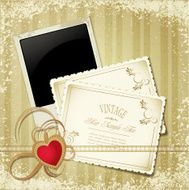 congracongratulatory vintage retro background with a photo card