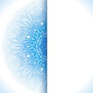 Blue winter round lace background N6