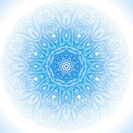 Blue winter round lace background N7