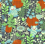 Beautiful seamless texture with owls N2