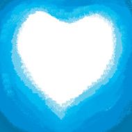 Heart shape in blue paint