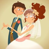 Wedding The bride and groom N2