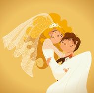 Wedding The bride and groom N3