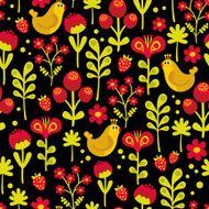 Beautiful seamless texture with birds