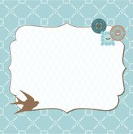 Beautiful Retro Card with photo frame N4