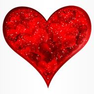 Big red glitter heart Vector N2