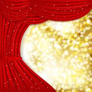 Holiday background with red satin