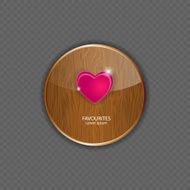 Heart wood application icons vector illustration N2