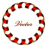 red and gold ribbon frame