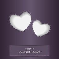 Valentine&#039;s card with text and heart shape Vector ilustration N66