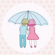 couple under an umbrella N2