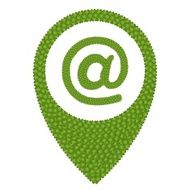Four Leaf Clover of At Sign in Navication Icon