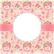 Wedding invitation with watercolor illustrations
