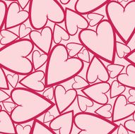 Romantic seamless pattern with hearts N148