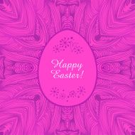 Violet ornamental lace banner easter background N2