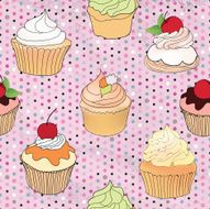 Pastry seamless retro pattern