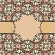 Vintage vector flower frame N134