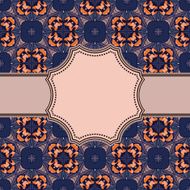 Vintage vector flower frame N135
