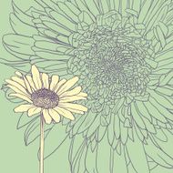 Floral card with gerbers N5