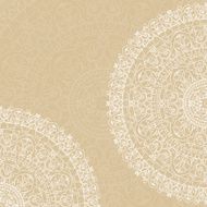 white doilies on beige background
