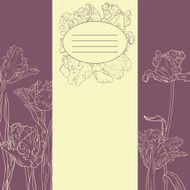 Floral card with tulips N5
