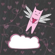 cute flying cat