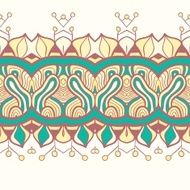 Horizontal seamless floral background N5