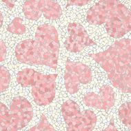 Seamless Mosaic Heart Background