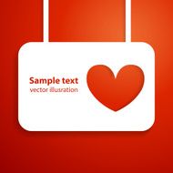 Lovely heart applique background Vector illustration for your romantic design