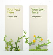 Two vertical natural banners
