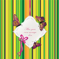 Gift card with bow ribbon and copy space N2