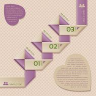 Folding paper style retro options tab