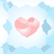 Heart shape clouds